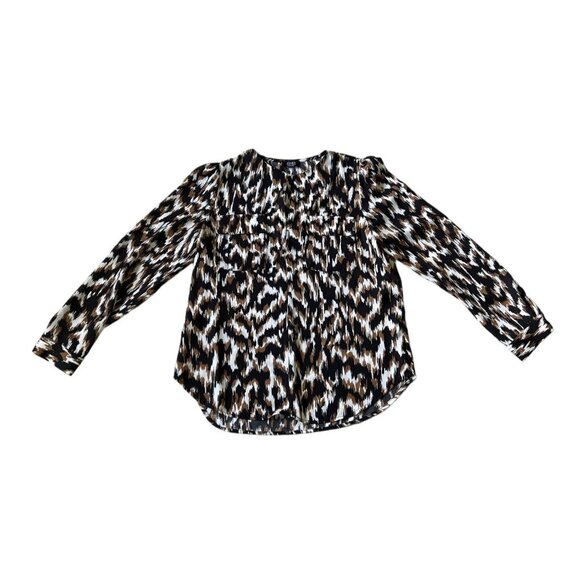 Jones New York Tops - Jones New York Signature Womens Long Sleeve Blouse Leopard Print Medium